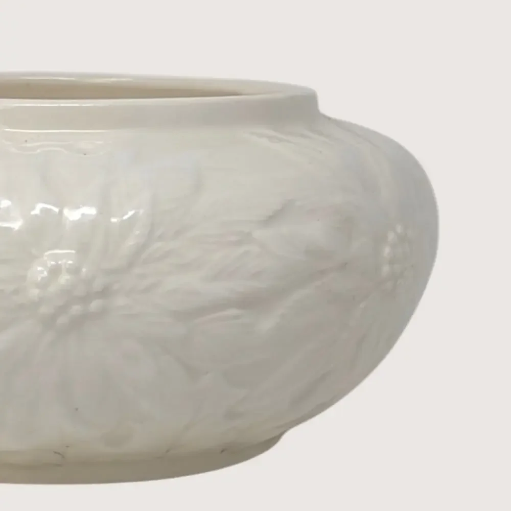 1990s Studio Pottery Ceramic Floral Planter Bowl